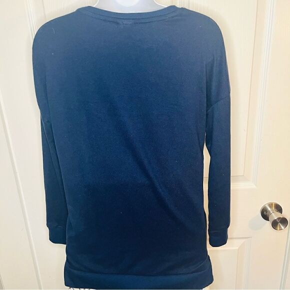 Secret Treasures Baby It’s Cold Outside Soft Long Sleeve Top Navy Blue S - Picture 6 of 8